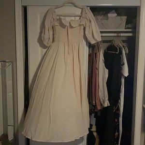 Maxi cream off the shoulder dress